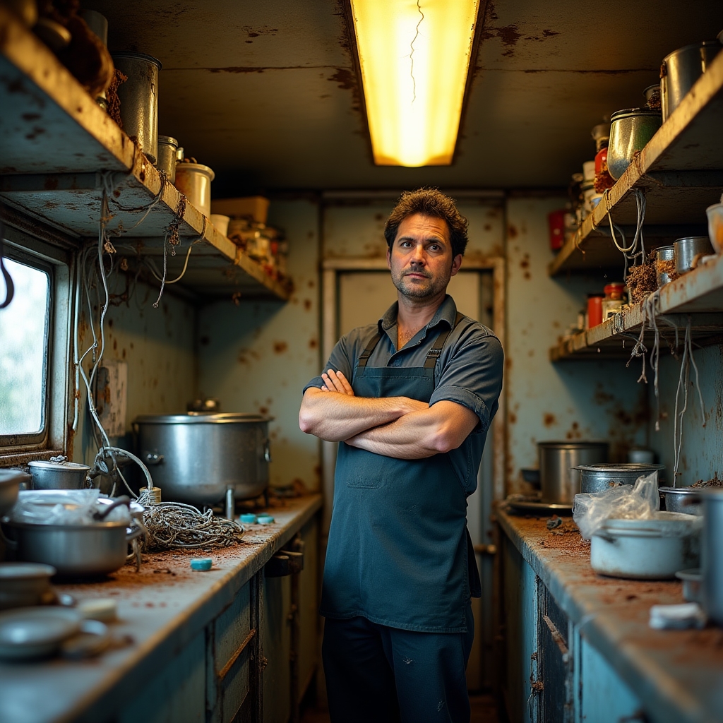 Unorganisierter Foodtruck vor der Beratung